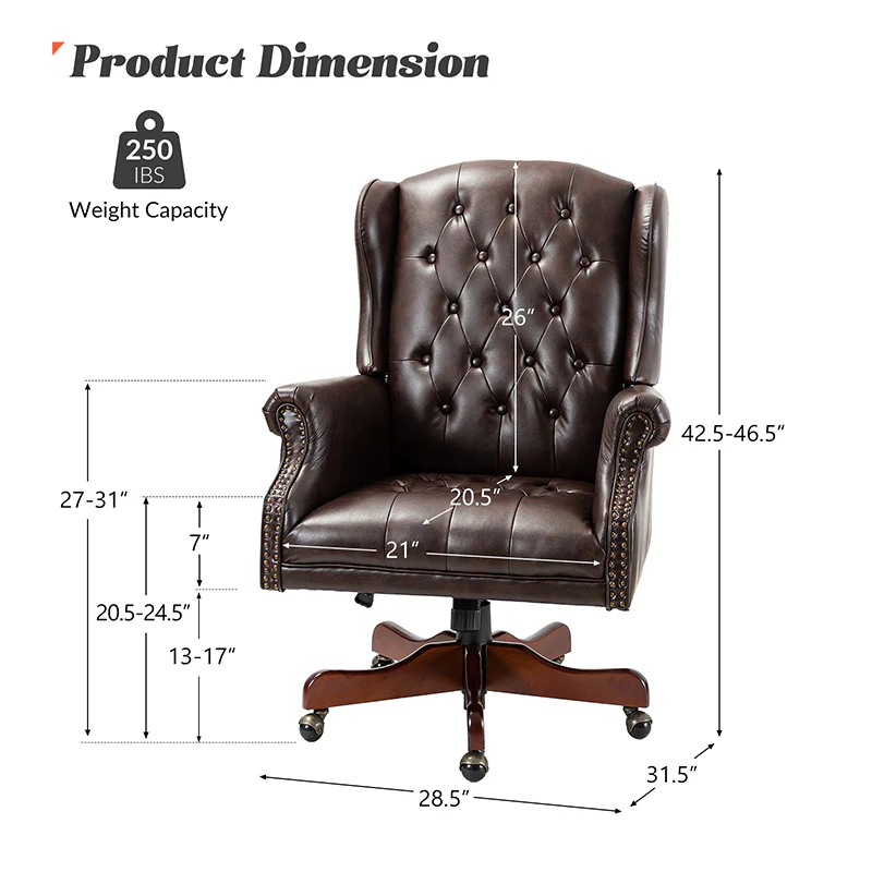 Esteban Vegan Leather Executive Office Chair - Image 3