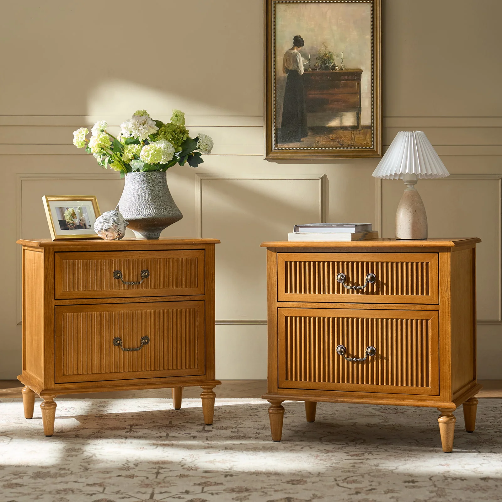 Farmhouse Solid Wood End Table (Optional Types) - Image 25