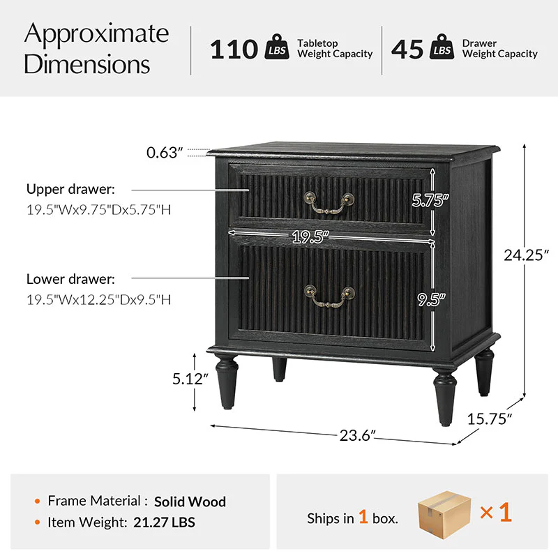 Farmhouse Solid Wood End Table (Optional Types) - Image 37