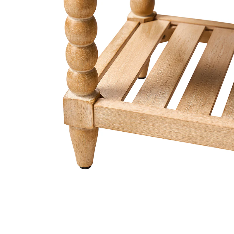 Felipa Farmhouse Rustic Wood Bench with Upholstered Seat and Storage Shelf - Image 16
