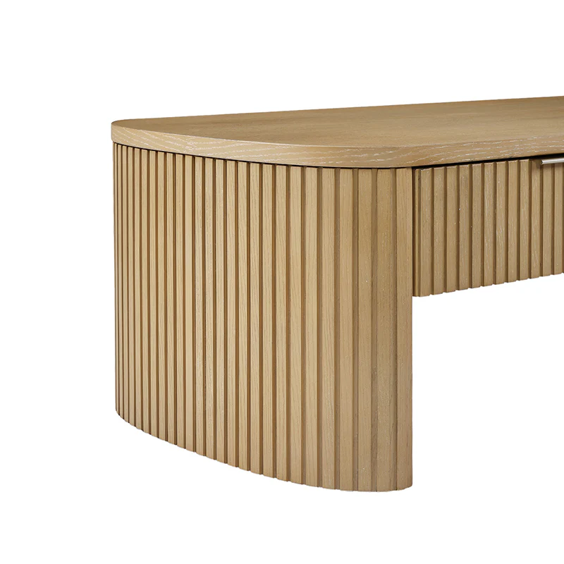 Filipo Modern Fluted Coffee Table with Drawers - Image 7