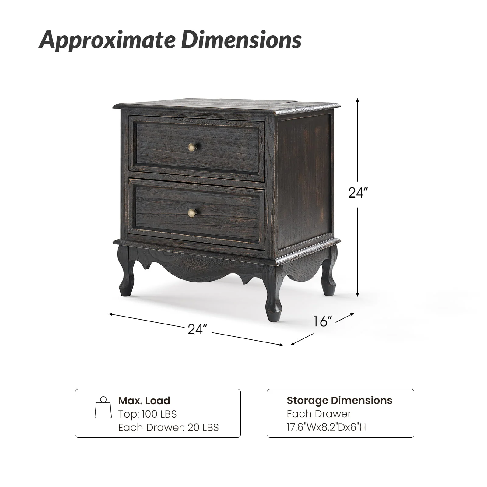 Galatea 24"Tall 2 - Drawer End Table Chest(Optional Types) - Image 49