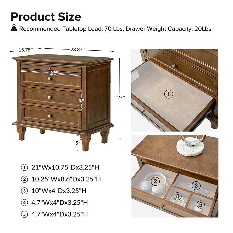 Galatea 3 - Drawer End Table with Built-In Outlets(Optional Types) - Image 13