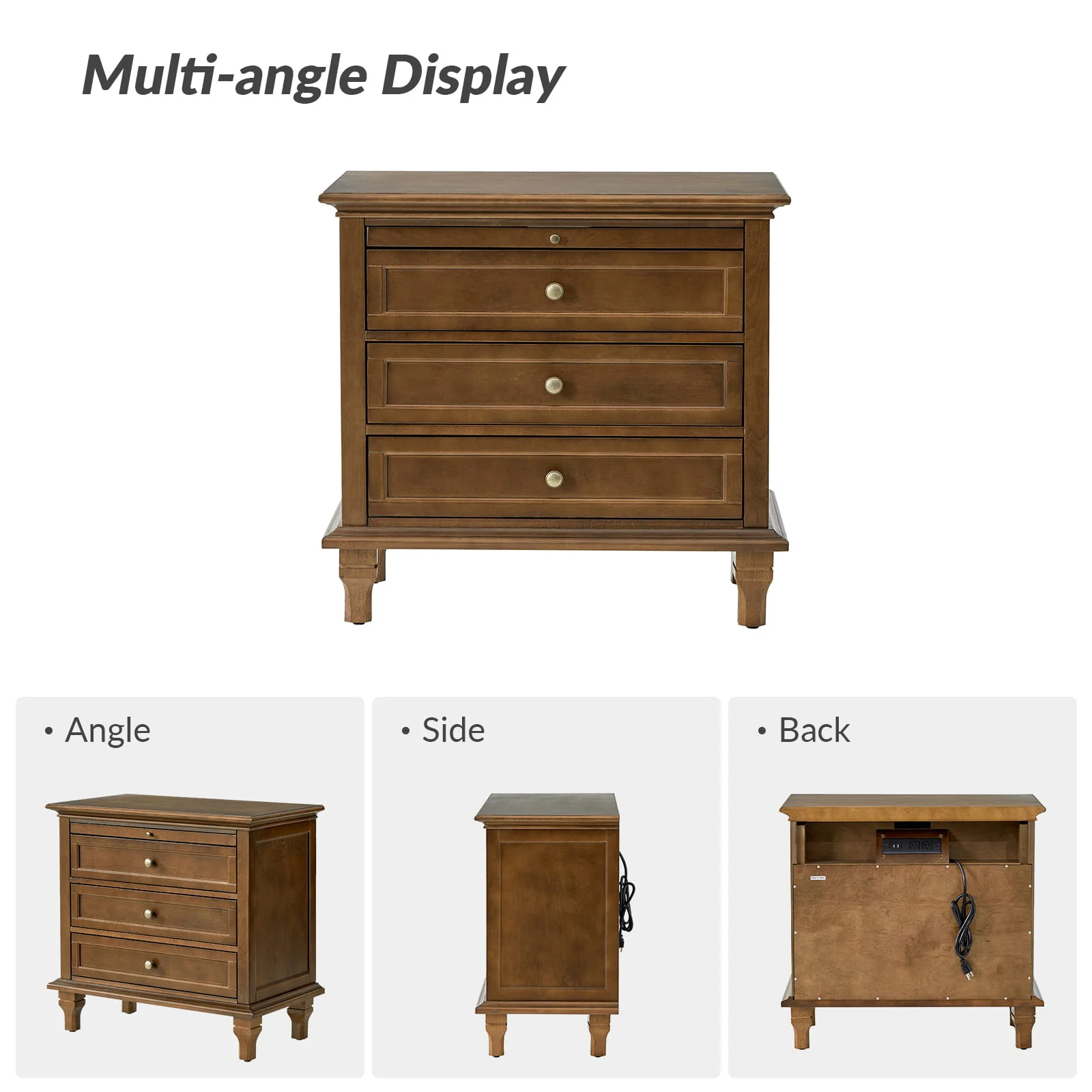 Galatea 3 - Drawer End Table with Built-In Outlets(Optional Types) - Image 62