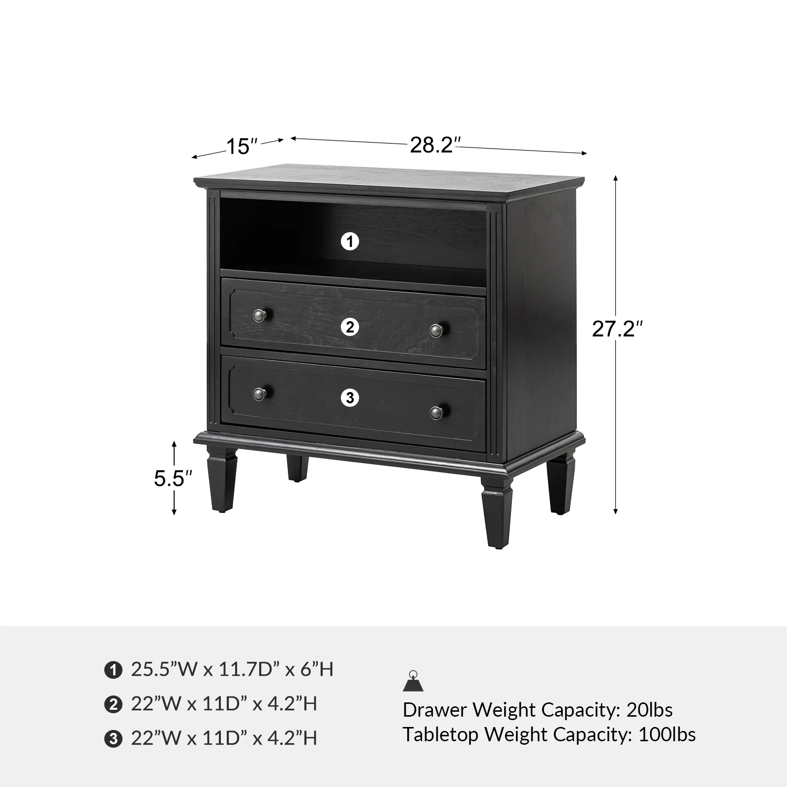 Galatea 2 - Drawer Solid Wood End Table Chest(Optional Types) - Image 10