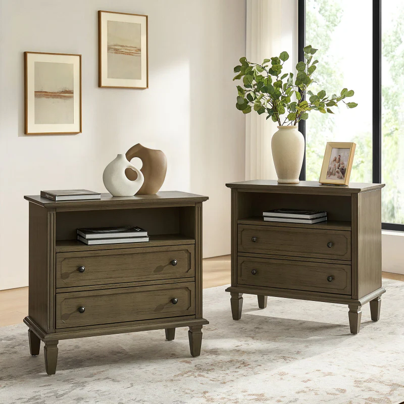 Galatea 2 - Drawer Solid Wood End Table Chest(Optional Types) - Image 44