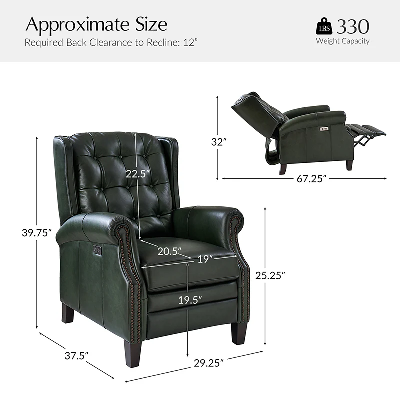 Ruben Buttery Leather Power Recliner - Image 35