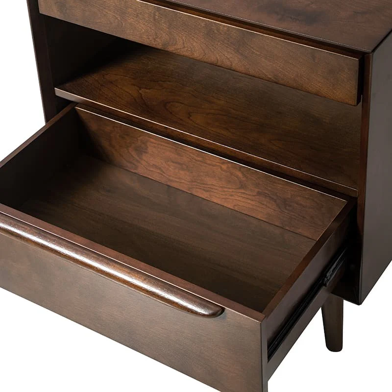 Giralda 2-Drawer Mid-century Modern End Table with Built-In Outlets(Optional Types) - Image 18