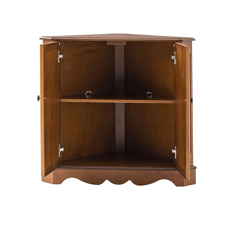 Hagen Traditional 2-Door Corner Cabinet – 30″ H Classic Wood Storage Cabinet with Decorative Molding - Image 14