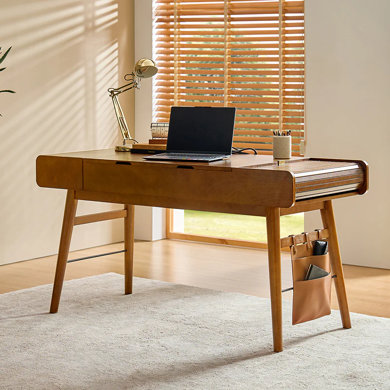Reg  Mid-century Desk with Two Power Outlets - Image 9
