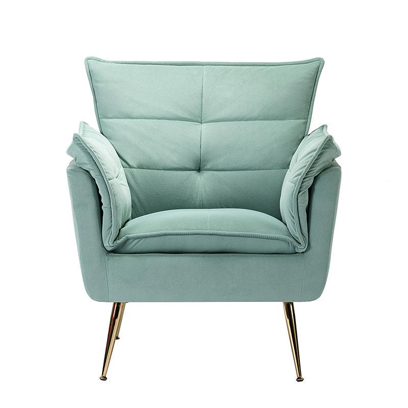 Jaxon Modern Velvet Accent Armchair with Gold Metal Legs - Image 20