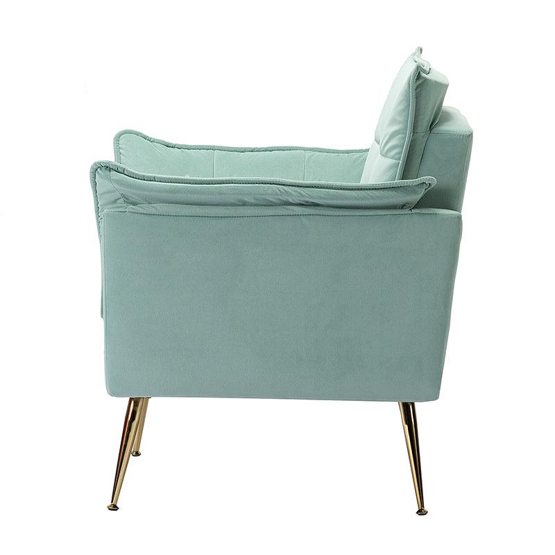 Jaxon Modern Velvet Accent Armchair with Gold Metal Legs - Image 22