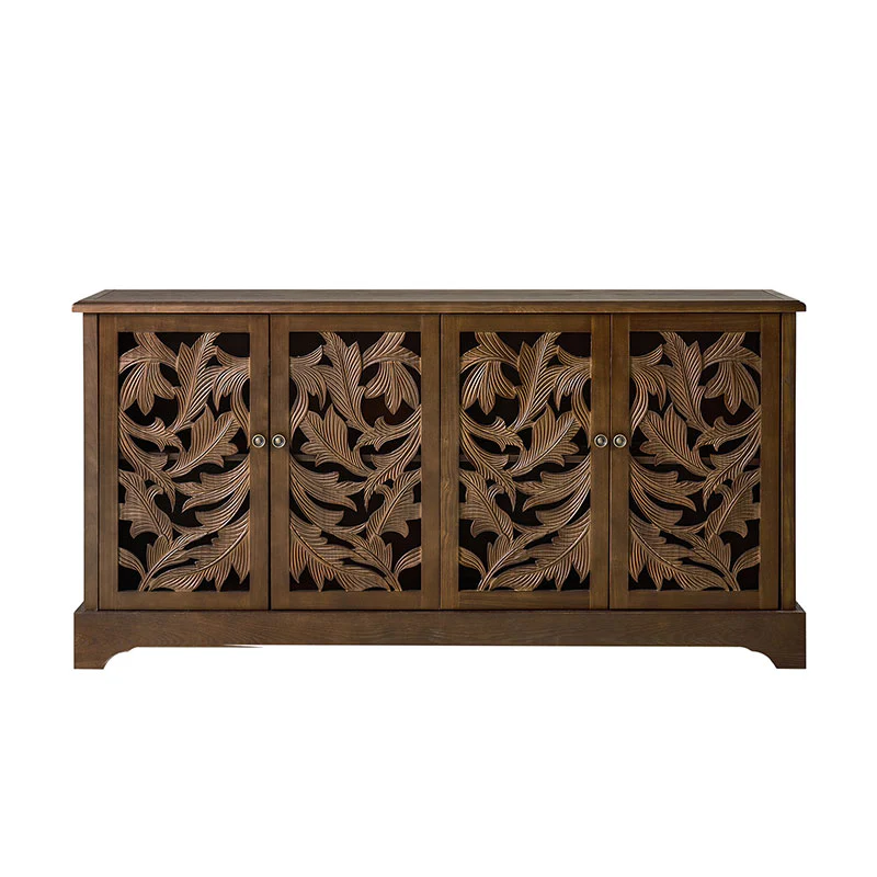 Jordan 63″ Wide 4-Door Sideboard – Solid Wood Console Cabinet - Image 4