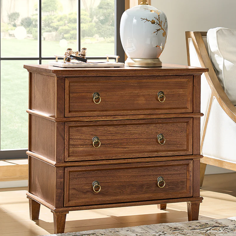 Jules Classic Solid Wood 3-Drawer End Table with USB Ports - Image 10