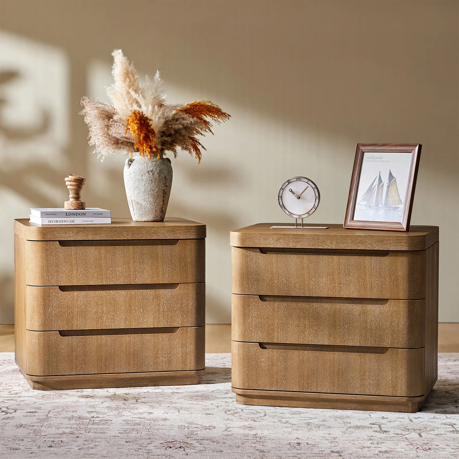 Ravona Large 3-Drawer Nightstand with Hidden Storage(Optional Types) - Image 26