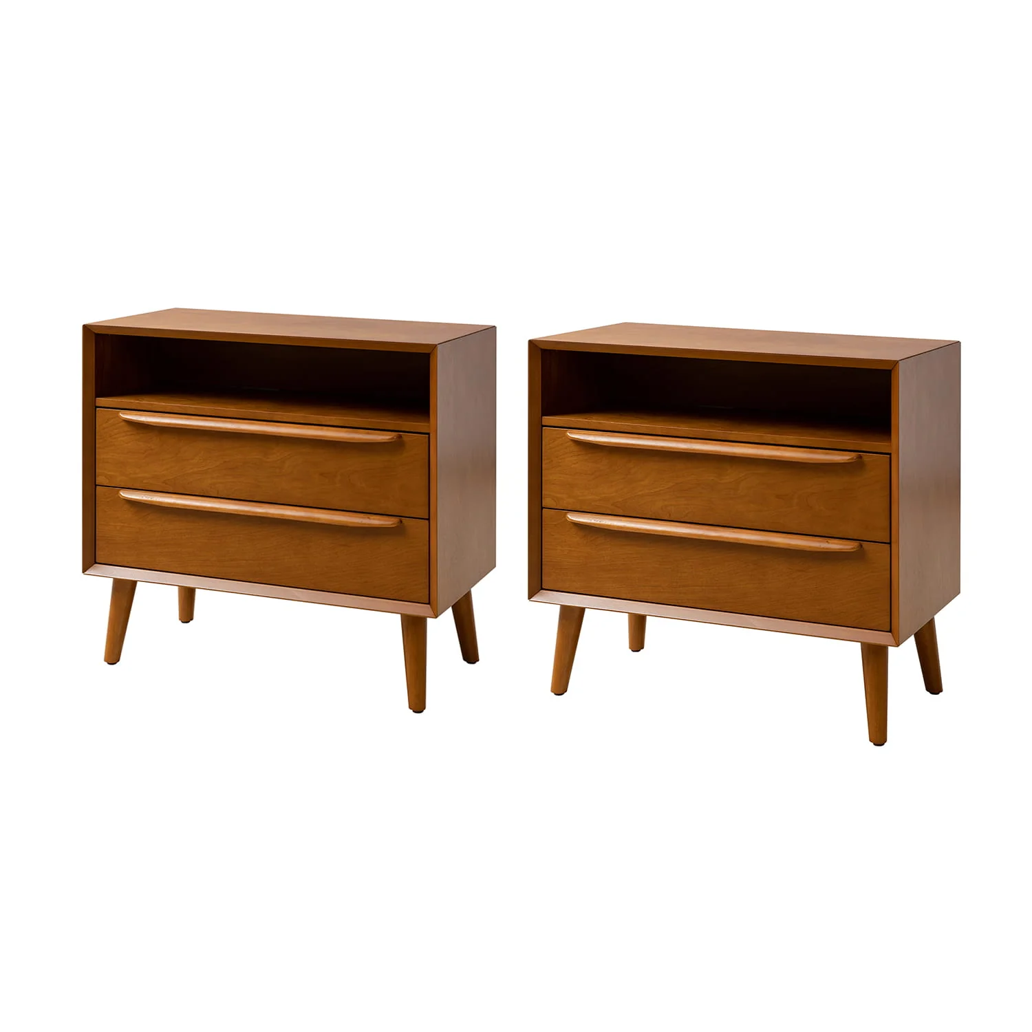 Lilian 2 - Drawer Mid Century End Table with Built-in Outlets(Optional Types) - Image 26