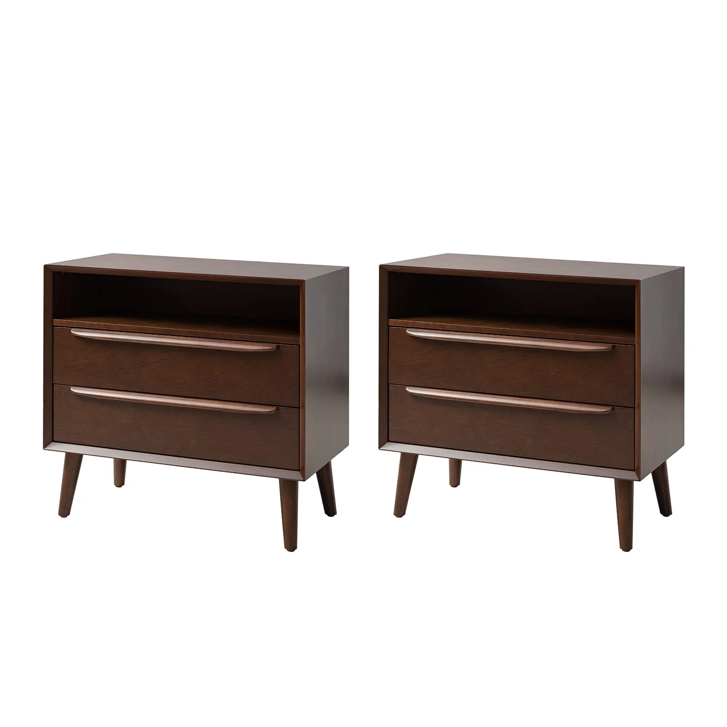 Lilian 2 - Drawer Mid Century End Table with Built-in Outlets(Optional Types) - Image 33