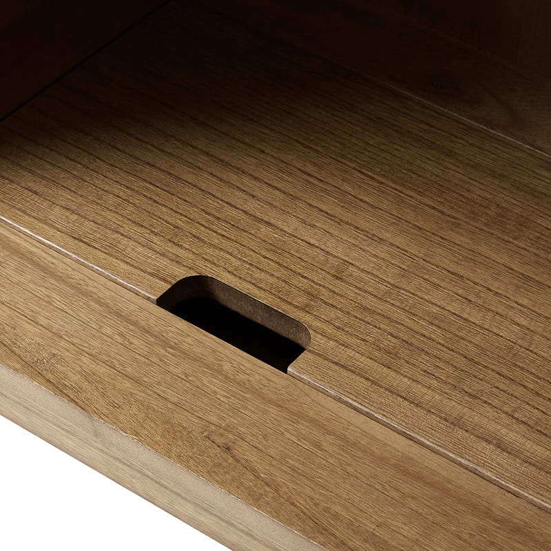 Lina Modern Solid Wood End Table with Charging Station – Slatted Bedside Table with Hidden Storage(Optional Types) - Image 18