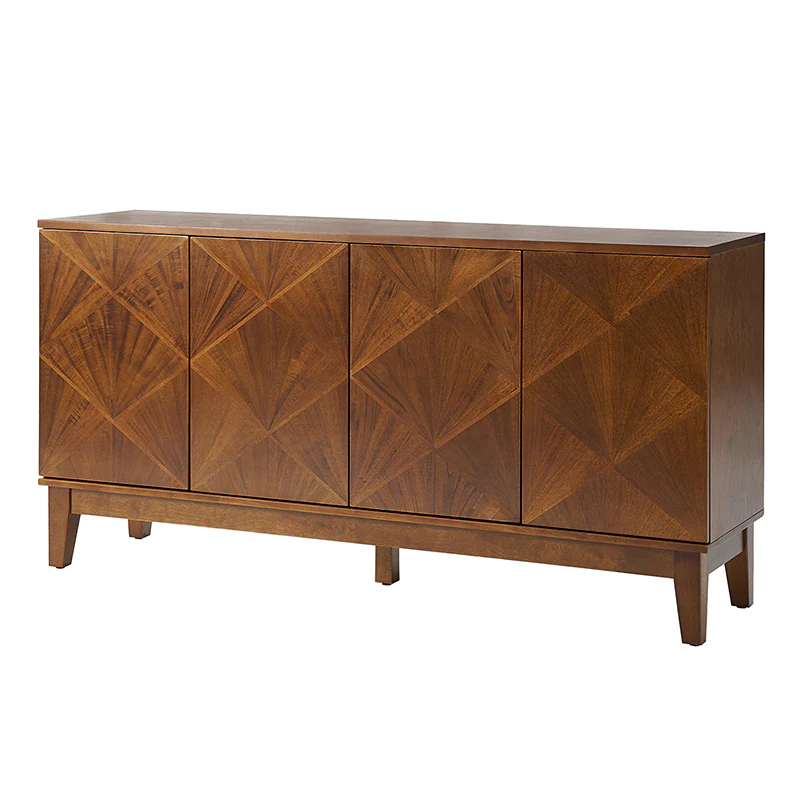 Marcos 60" Wide Mid-century Geometric Patterns Sideboard with Solid Wood Legs - Image 5