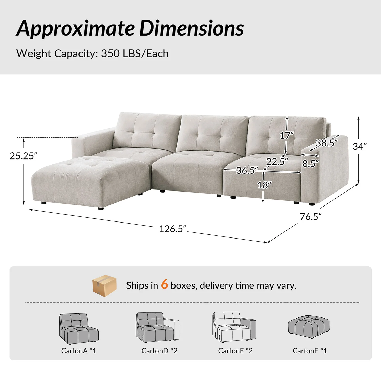Memosa Deep-Seat Modular Sectional Sofa with Memory Foam — Modern Living Comfort - Image 63