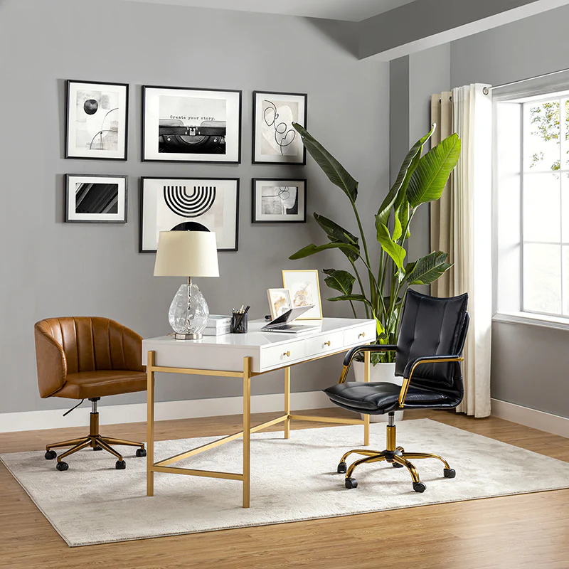 Michele Vegan Leather Task Accent Chair - Image 13