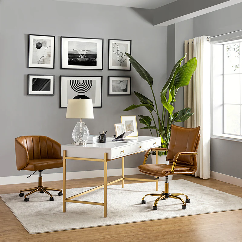 Michele Vegan Leather Task Accent Chair - Image 4