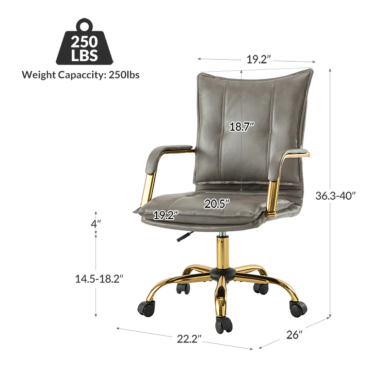 Michele Vegan Leather Task Accent Chair - Image 40