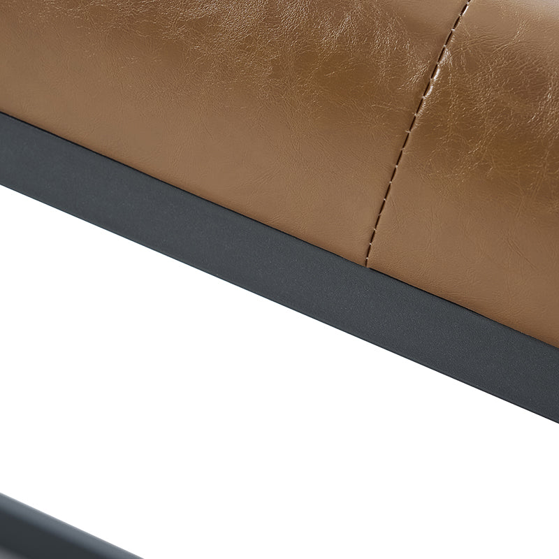 Amparo Mid-century Modern Bench with metal base - Image 6