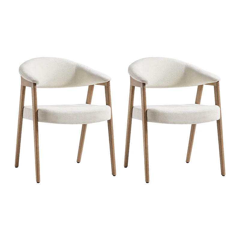 Elena Mid-Century Modern Upholstered Dining Chair with Solid Wood Legs,Set Of 2 - Image 13