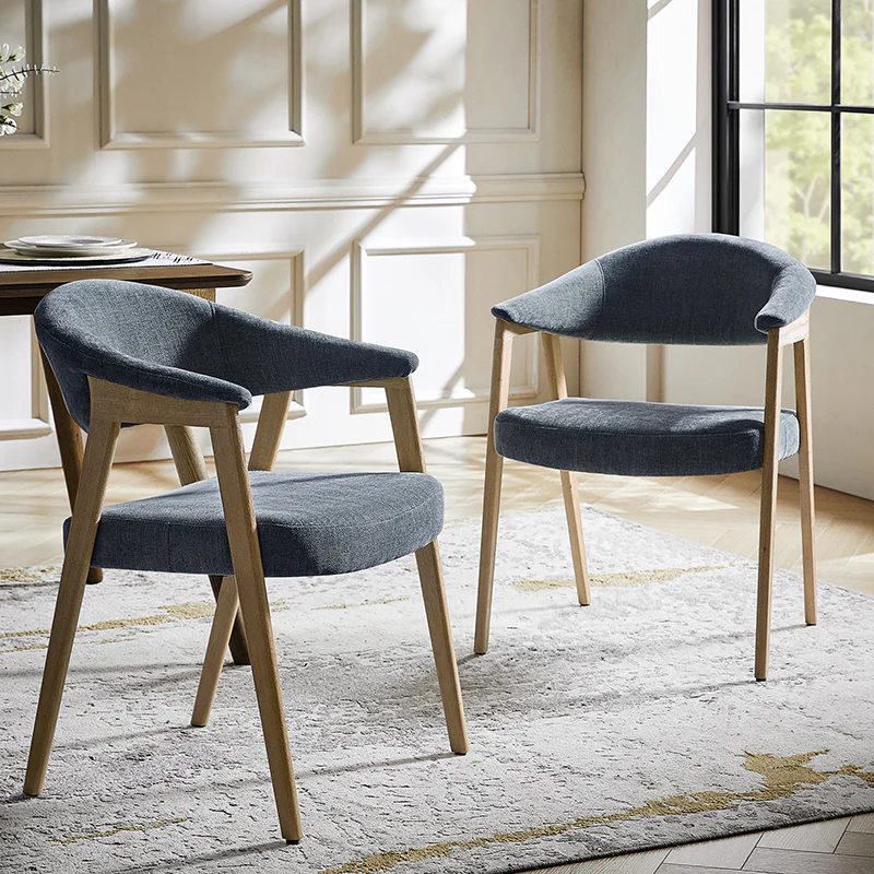 Elena Mid-Century Modern Upholstered Dining Chair with Solid Wood Legs,Set Of 2 - Image 34