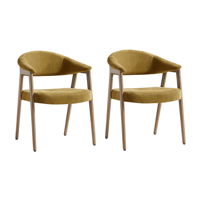 Elena Mid-Century Modern Upholstered Dining Chair with Solid Wood Legs,Set Of 2 - Image 44