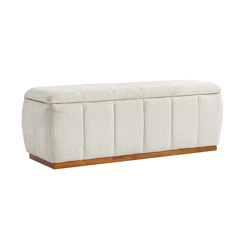 Modern Chenille Storage Bench - No-Assembly Upholstered Seat - Image 21