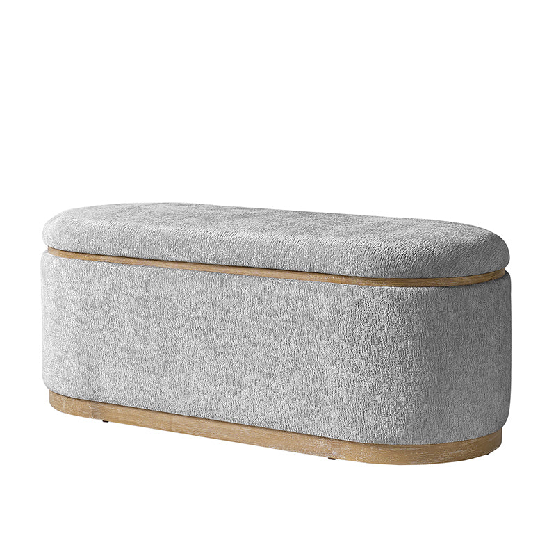 Modern Chenille Storage Bench with Hidden Seat Storage - Image 29