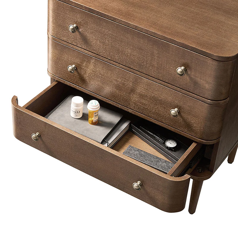 Modern End Table with Power Outlet & Curved Design - Image 7