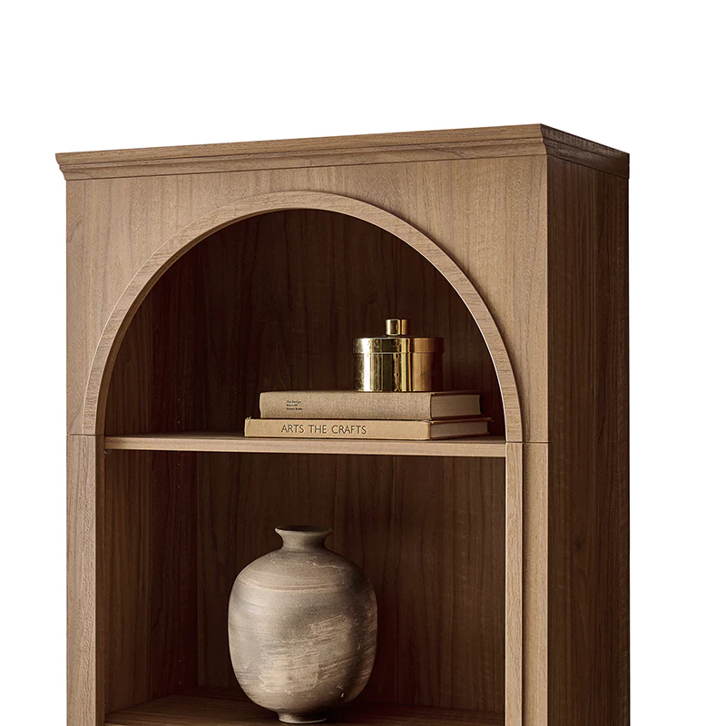 Baggio Modern Storage Bookcase with Smooth-Glide Drawer and LED - Image 17