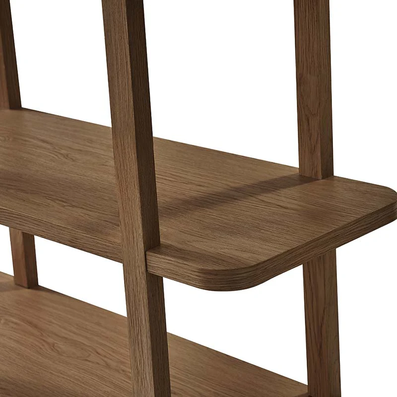 Modern Fluted Wood Bookshelf with Cabinet Storage - Image 16