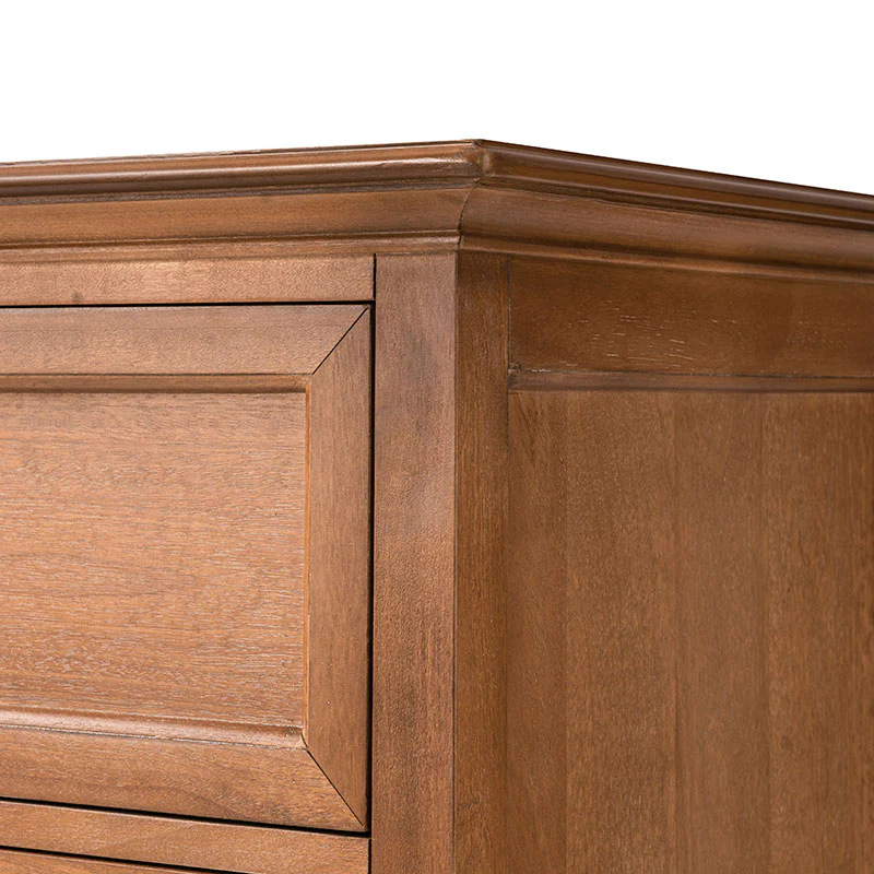 Mornay Transitional Solid Wood 6-Drawer Dresser & 3-Drawer Nightstand - Image 7