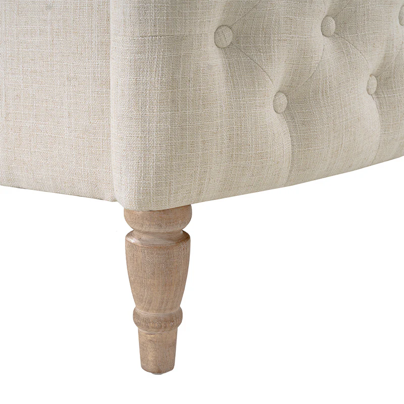 Octavia Upholstered Storage Bench with Turned Wood Legs - Image 24