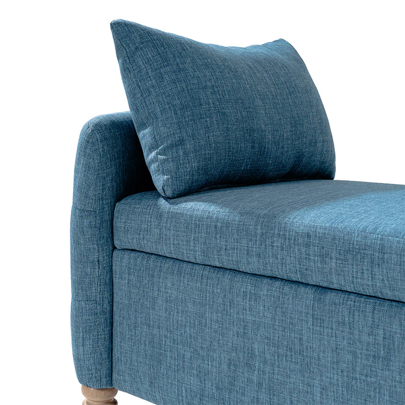 Octavia Upholstered Storage Bench with Turned Wood Legs - Image 38