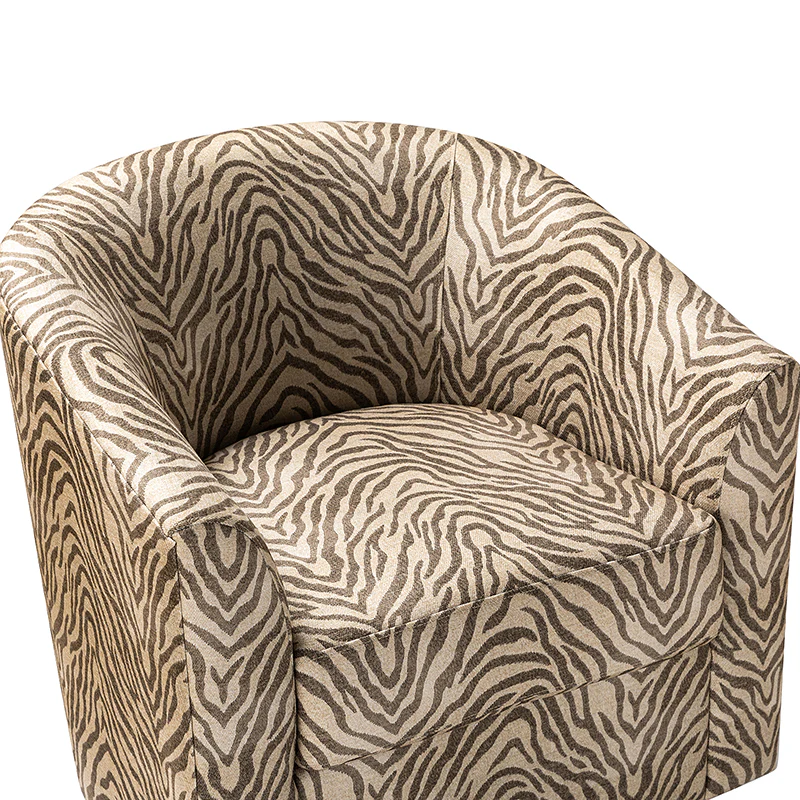Pablo Modern Swivel Barrel Chair with Upholstered Fabric & Metal Base - Image 39