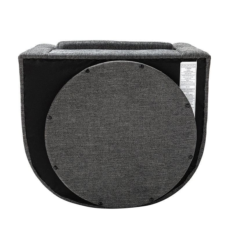 Pablo Modern Swivel Barrel Chair with Upholstered Fabric & Metal Base - Image 64