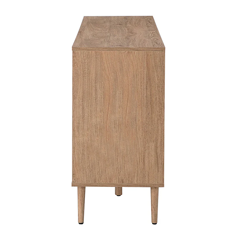 Posey 56″ Wood & Rattan Sideboard – Modern Coastal Storage Cabinet - Image 13