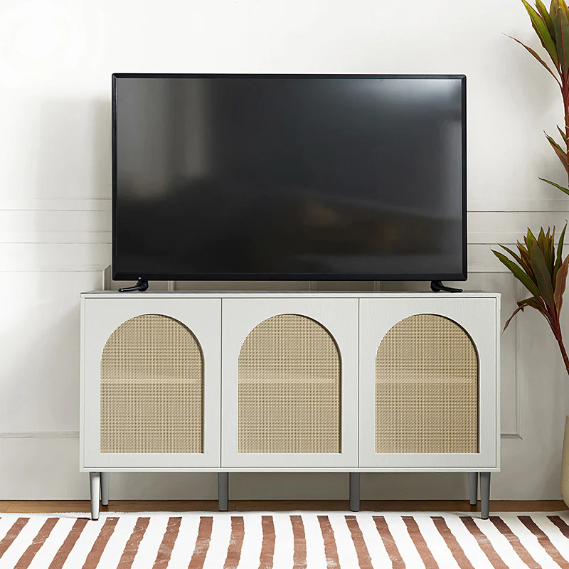 Posey 56″ Wood & Rattan Sideboard – Modern Coastal Storage Cabinet - Image 26