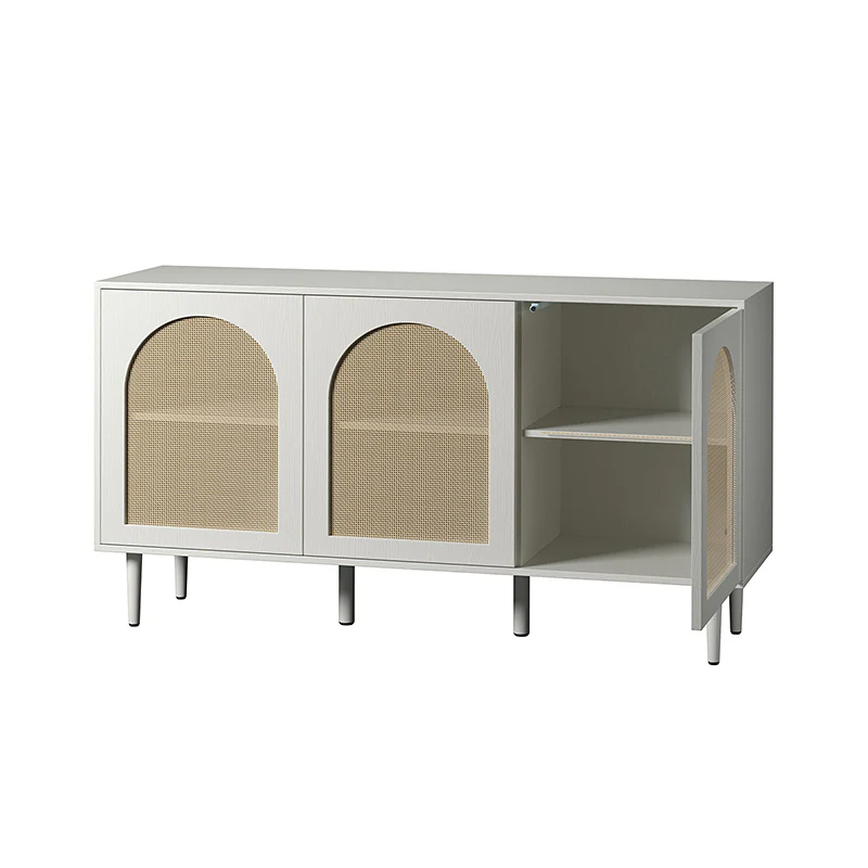 Posey 56″ Wood & Rattan Sideboard – Modern Coastal Storage Cabinet - Image 29