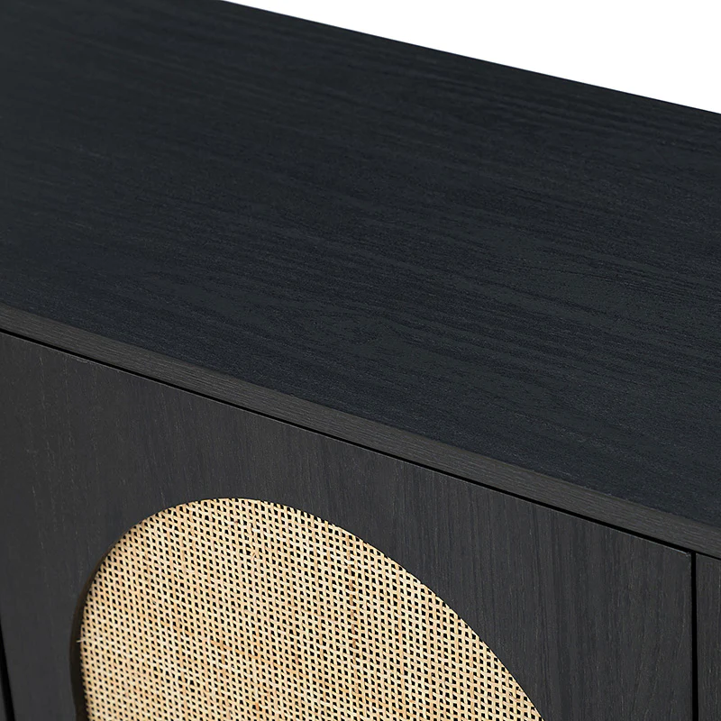 Posey 56″ Wood & Rattan Sideboard – Modern Coastal Storage Cabinet - Image 7