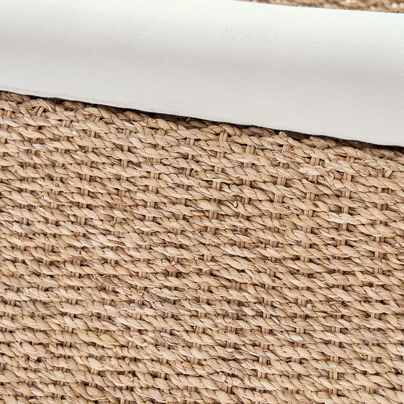 Candela Rattan Bench with Storage and Cream Cushion - Image 7