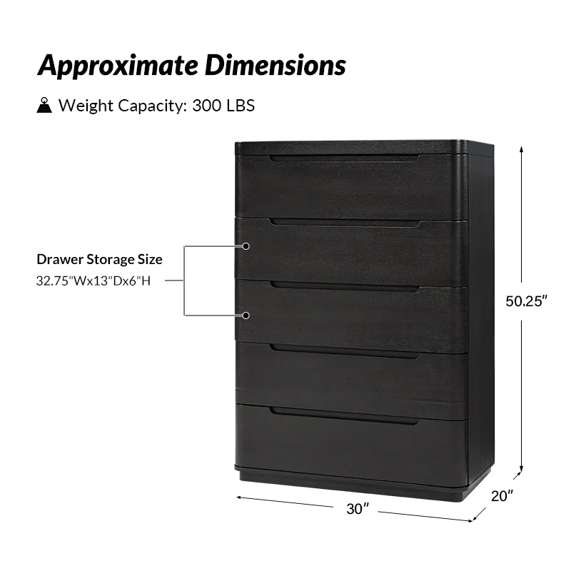 Ravona Modern Natural Wood 5-Drawer Chest - Image 11