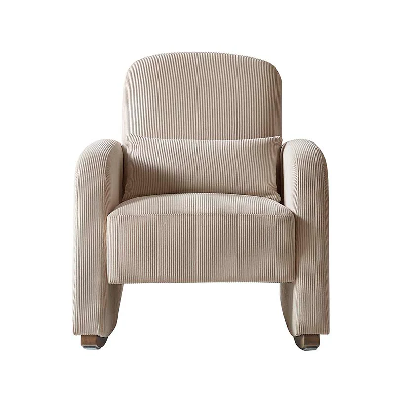 Richard Modern Solid Wood Rocking Chair with Lumbar Pillow - Image 4