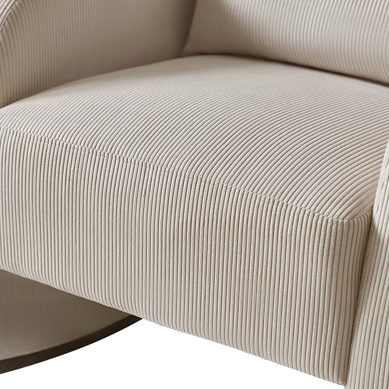Richard Modern Solid Wood Rocking Chair with Lumbar Pillow - Image 6