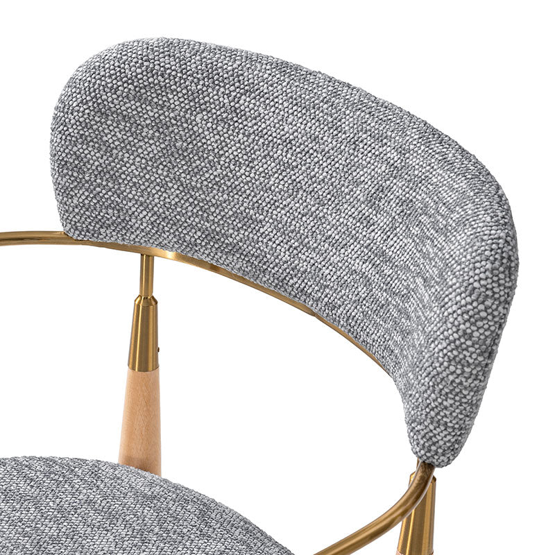 Sabina Modern Dining Chair with Wooden Legs & Metal Armrests ,Set of 2 - Image 15